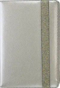 Ежедневник полудатированный. Наппа, A5, 192 листа, серебряный