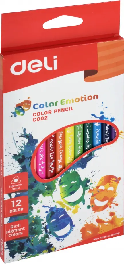 Карандаши цветные Color Emotion, 12 цветов, трехгранные, в ассортименте, Разноцветный
Карандаши цветные Color Emotion, 12 цветов, трехгранные, в ассортименте, Разноцветный