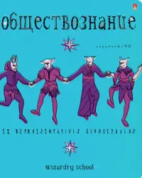 Тетрадь предметная. Школа волшебства. Обществознание, 48 л, клетка