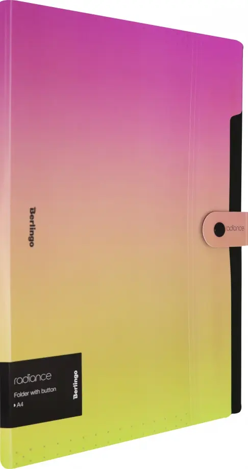 Папка на кнопке "Radiance", 5 отделений, А4, 600 мкм, желтый/розовый градиент, Фиолетовый
Папка на кнопке "Radiance", 5 отделений, А4, 600 мкм, желтый/розовый градиент, Фиолетовый