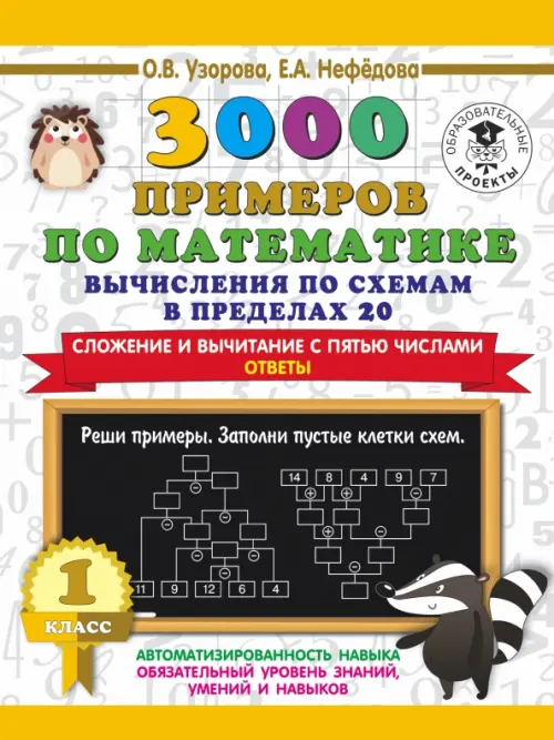 Математика. 1 класс. Вычисления по схемам в пределах 20. Сложение и вычитание с пятью числами, Жёлтый
Математика. 1 класс. Вычисления по схемам в пределах 20. Сложение и вычитание с пятью числами, Жёлтый