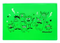 Папка на молнии "ZIP. Monsters", цвет: салатовый, А4
