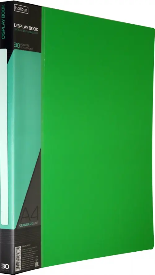 Папка с вкладышами, пластиковая, 30 вкладышей STANDARDLlINE DISPLAY BOOK, зеленая (30AV4_00107), Зелёный
Папка с вкладышами, пластиковая, 30 вкладышей STANDARDLlINE DISPLAY BOOK, зеленая (30AV4_00107), Зелёный