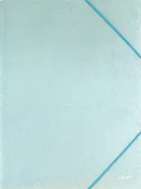 Папка с резинкой Glitter Shine, бирюзовая, А4