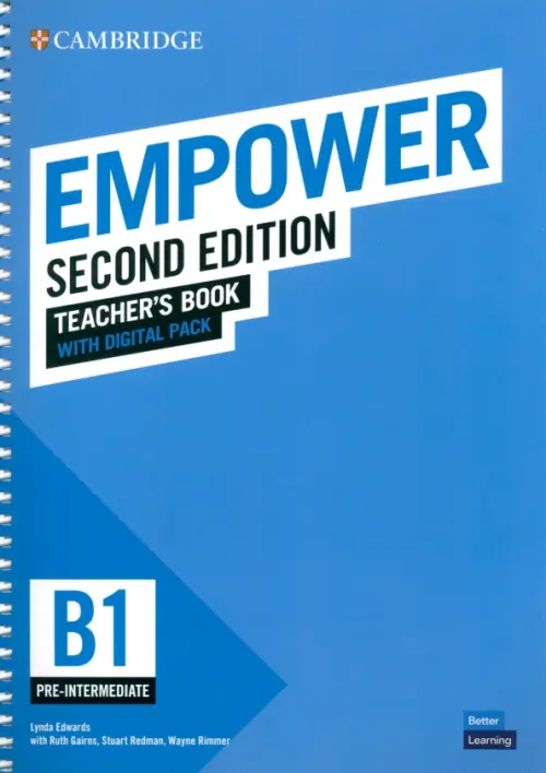 Empower. Pre-intermediate. B1. Second Edition. Teacher's Book with Digital Pack, Голубой
Empower. Pre-intermediate. B1. Second Edition. Teacher's Book with Digital Pack, Голубой