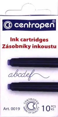 Набор баллончиков для перьевой ручки, синие, 10 штук