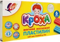 Пластилин мягкий "Кроха", 6 цветов