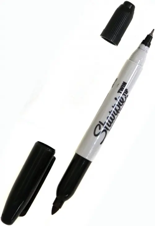 

Маркер перманентный "Sharpie Twin Tip", черный, 1,0 мм, Серый