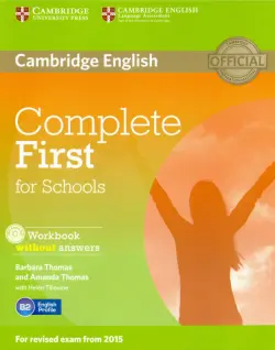 Complete First for Schools. Workbook without Answers with Audio + CD