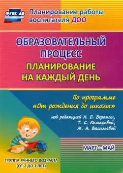 Образовательный процесс. Планирование на каждый день. Март-май. Группа раннего возраста (2-3 г.)