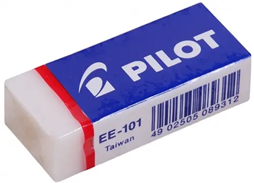 

Ластик Pilot, 42x18x11 мм, Белый