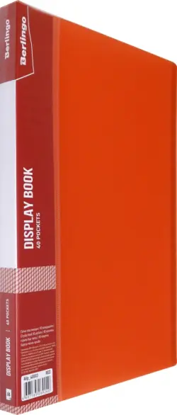 Папка с 40 вкладышами "Diamond", А4, 21 мм, 700 мкм, красная