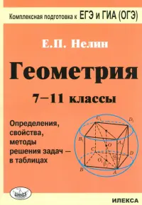 Геометрия. 7-11 классы. Определения, свойства, методы решения задач - в таблицах