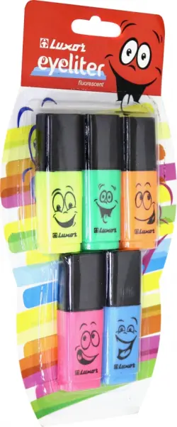 Набор текстовыделителей "Eyeliter", 5 цветов, 1-4,5 мм