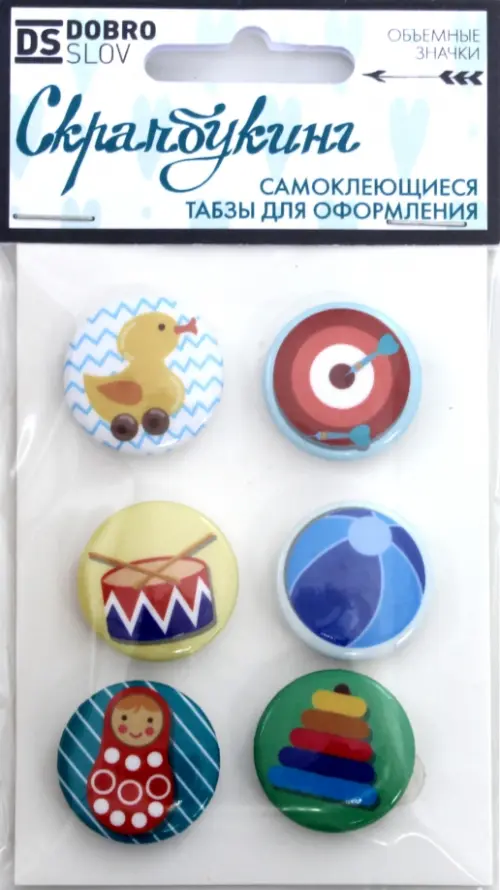

Табзы "Детский уголок", 25 мм, 6 штук, Мульти