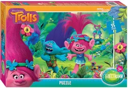 Макси пазл. Trolls. Глиттер, 35 элементов