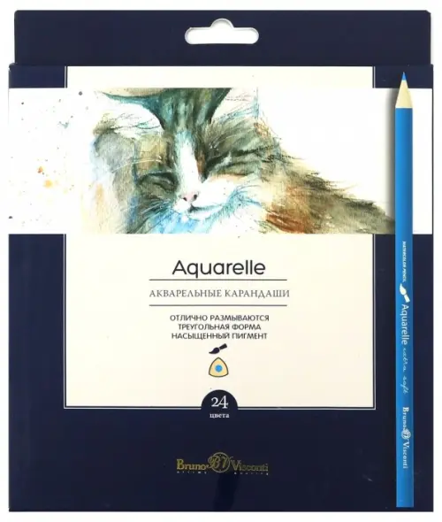 

Набор акварельных карандашей "Aquarelle", 24 цвета, Синий