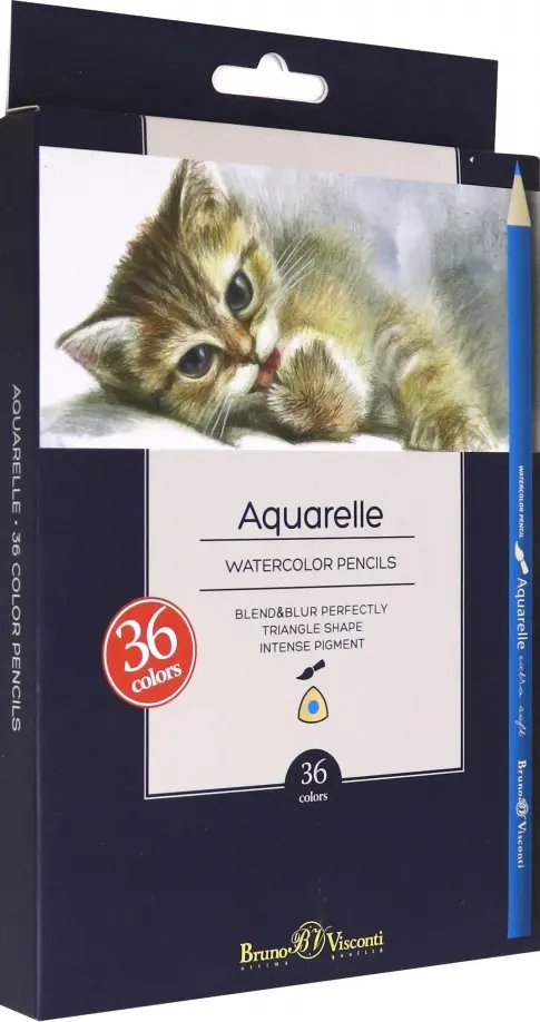 

Набор акварельных карандашей "Aquarelle", 36 цветов, Синий