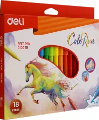 Фломастеры ColoRun, 18 цветов, смываемые, в ассортименте