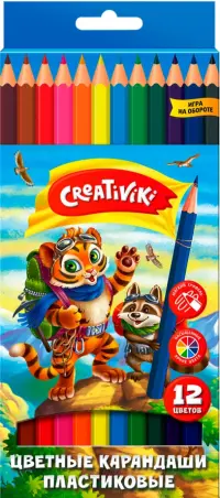 Карандаши цветные "Creativiki", шестигранные, 12 цветов