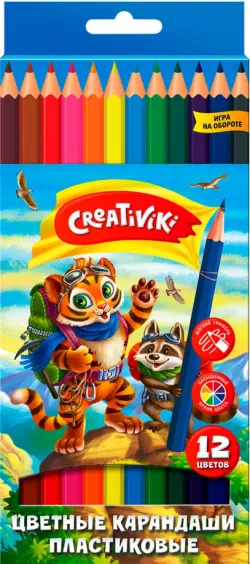 Карандаши цветные "Creativiki", шестигранные, 12 цветов