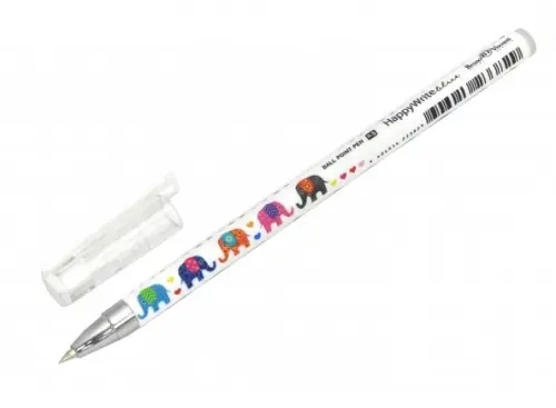 Ручка шариковая HappyWrite Слоники 05 мм синяя 45₽