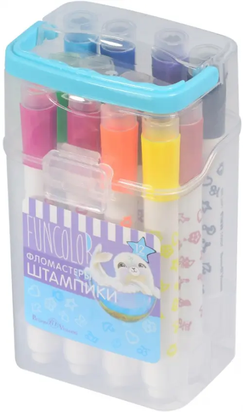 

Фломастеры-штампики Funcolor, 12 цветов