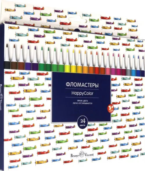 Фломастеры HappyColor 24 цвета 198₽