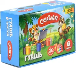 Гуашь "Creativiki", 6 цветов