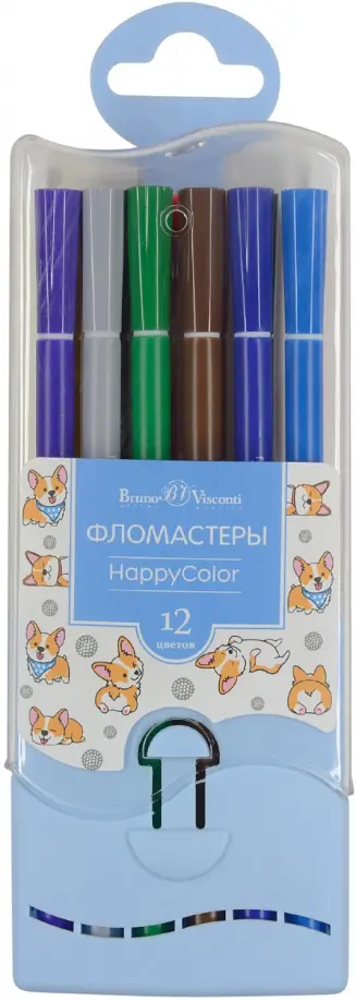 Фломастеры Happycolor 12 цветов 205₽