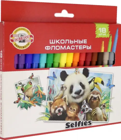 Набор фломастеров Selfies 18 цветов 159₽