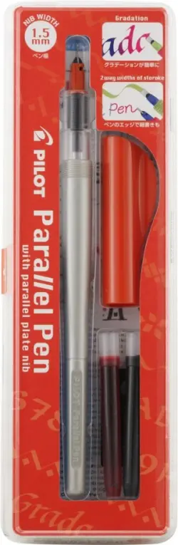 Ручка перьевая для каллиграфии "Parallel Pen", 1,5 мм, 2 картриджа