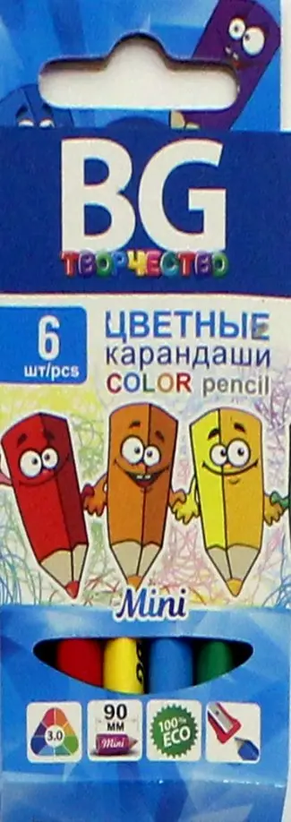 

Карандаши цветные "Mini", 6 цветов, Синий