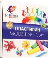 Пластилин "Классика" 12 цветов, стек