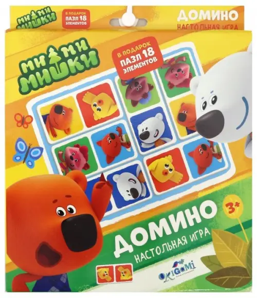 

Домино + пазл, 18 элементов. МиМиМишки