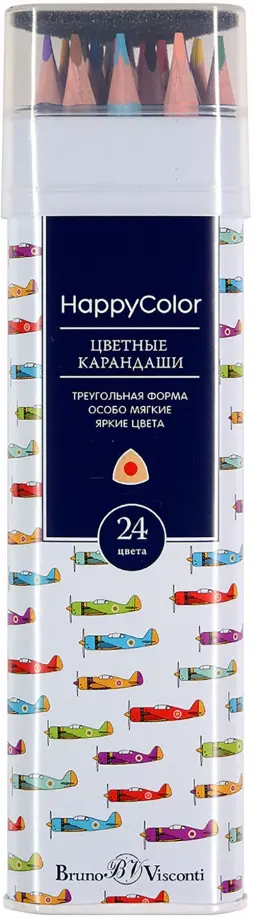 

Набор цветных карандашей "HappyColor", 24 цвета, Белый