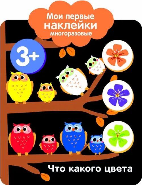 

Мои первые наклейки 3+. Что какого цвета, Чёрный