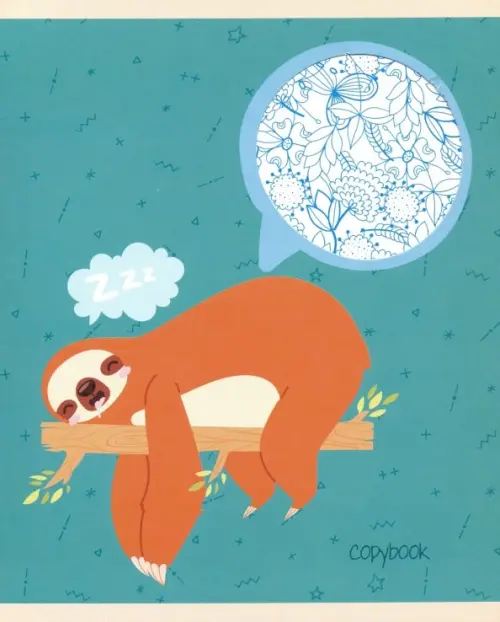 Тетрадь Каникулы ленивца А5 48 листов клетка 65₽