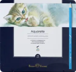 Карандаши акварельные с ложементом "Aquarelle", 24 цвета