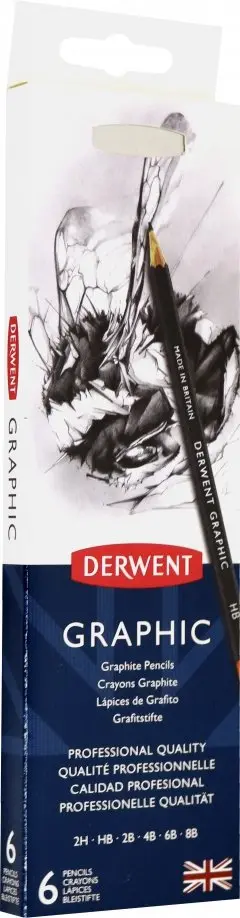 Набор чернографитных карандашей Graphic точилка 6 штук 814₽