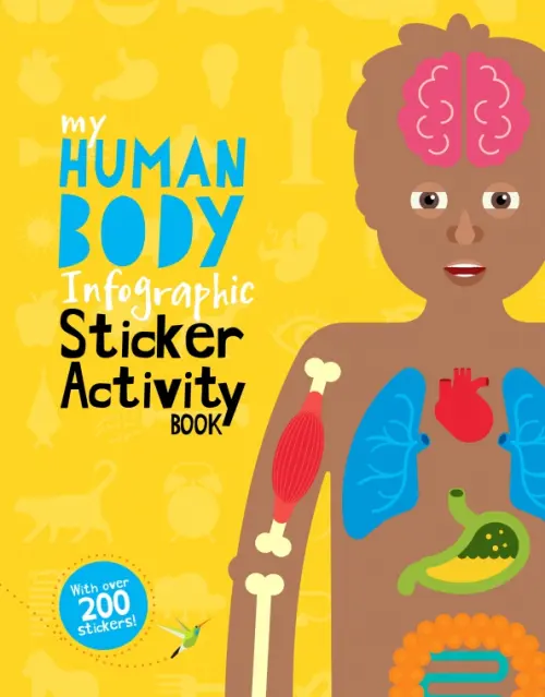 

My Human Body Infographic. Sticker Activity Book, Жёлтый