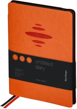 Ежедневник недатированный. Color Zone, А5, 136 листов, оранжевый