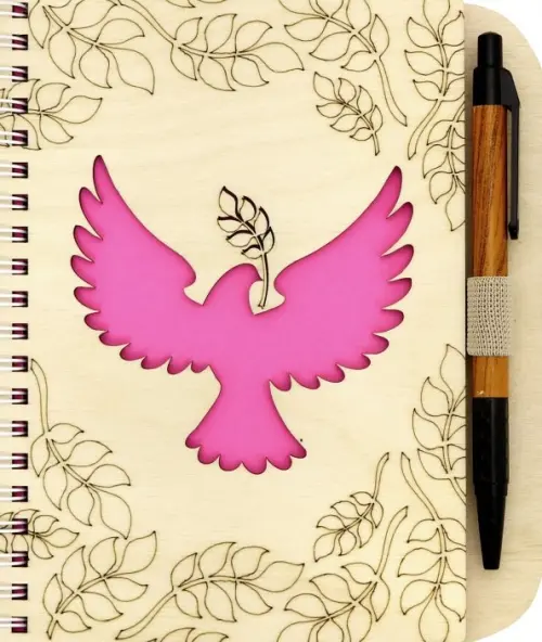 Блокнот деревянный с ручкой Голубь 311₽