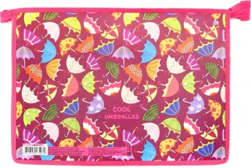 Папка для тетрадей Зонтики А4 1 отделение 136₽