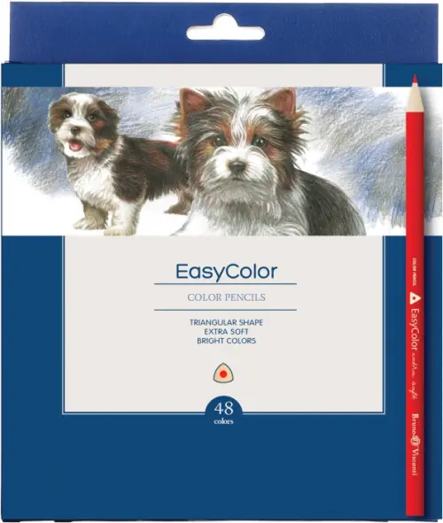 

Карандаши цветные "Easycolor", 48 цветов, Синий