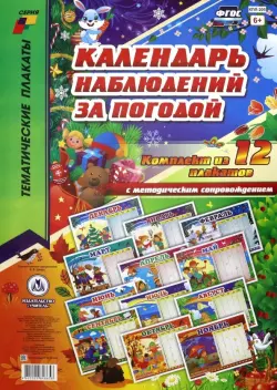 Комплект плакатов "Календарь наблюдений за погодой". ФГОС