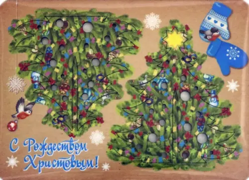 

Открытка с сувениром "Елка", МДФ, 105х145 мм, Зеленый
