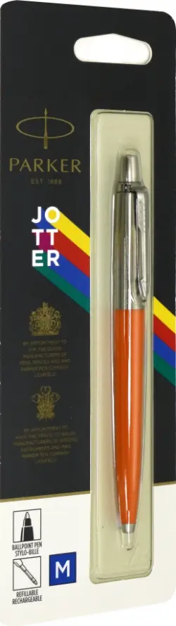 Ручка шариковая Parker "Jotter Orange CT", синяя, 1,0 мм