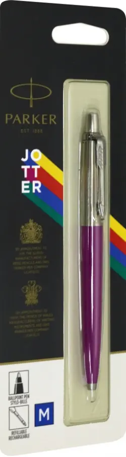 Ручка шариковая Parker "Jotter Magenta CT", синяя, 1,0 мм