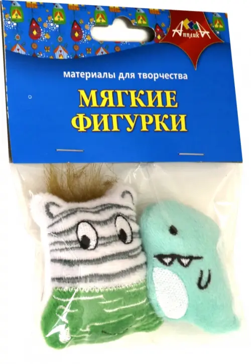 Фигурки мягкие объёмные Монстрики 2 штуки 170₽